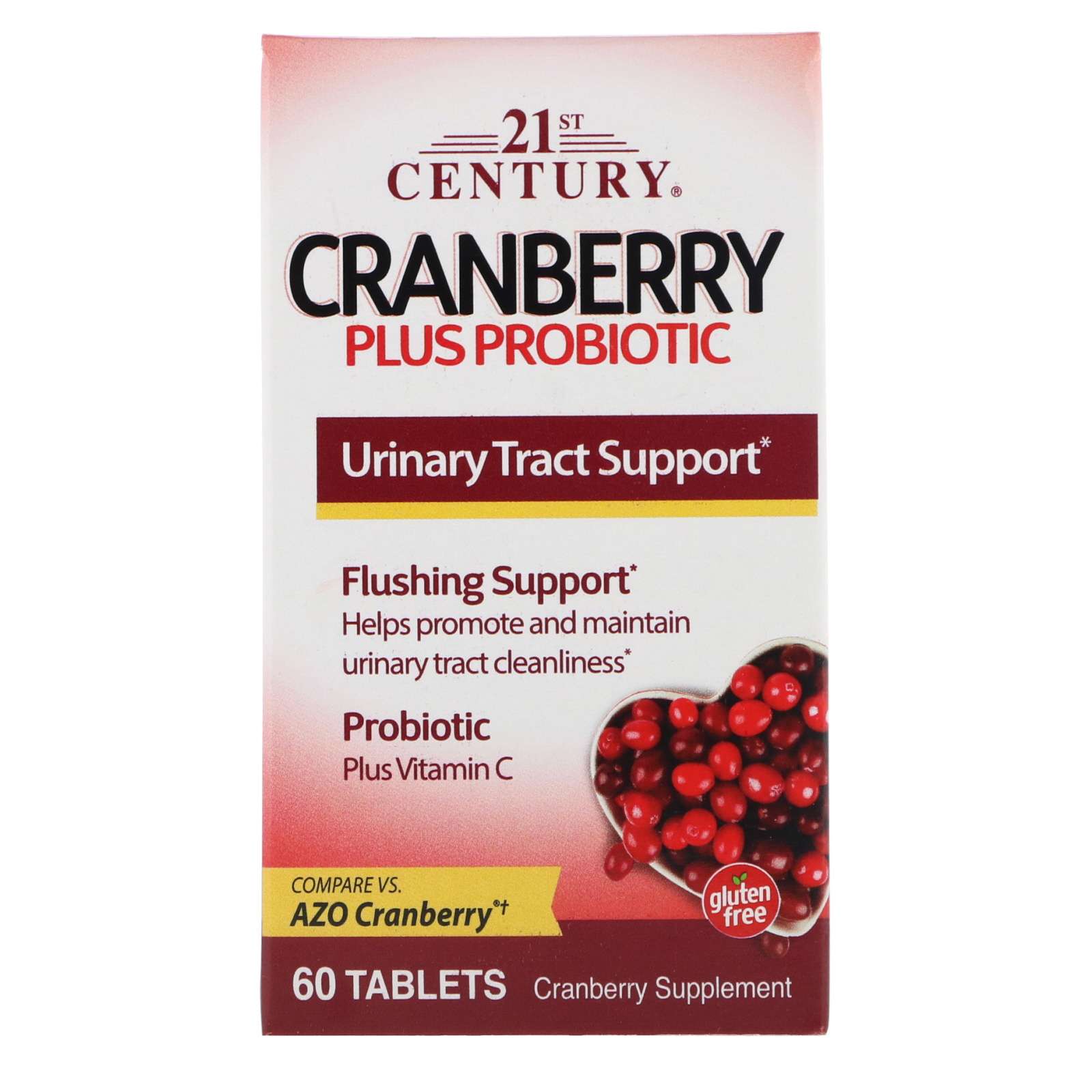 21st Century Health Care Cranberry Plus Probiotic 60 Tabs