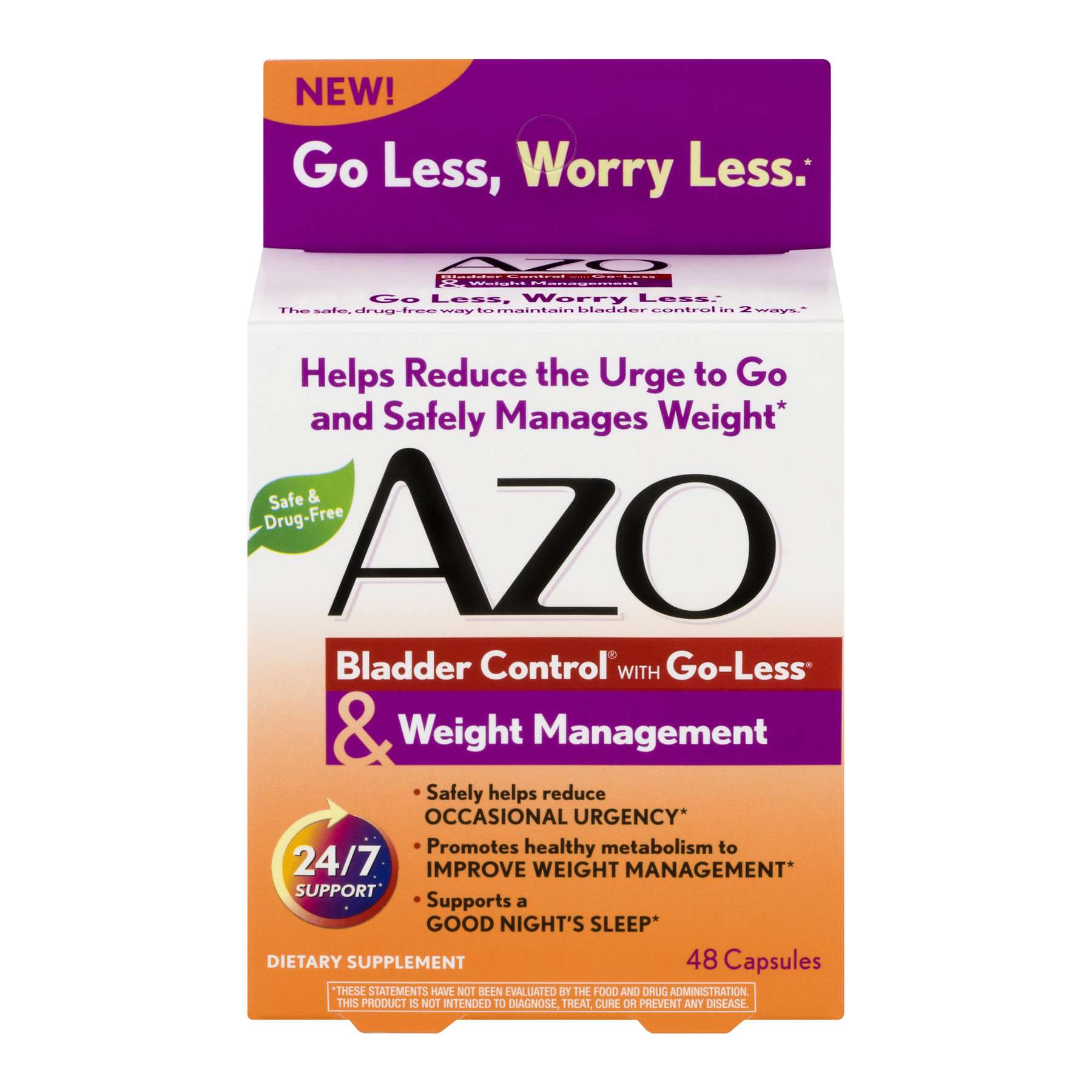 AZO Bladder Control Weight Management Supplement 48 ...