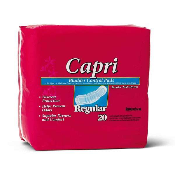 Medline Capri Regular Bladder Control Pads (Case of 180)