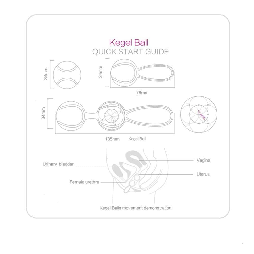 Silicone Kegel Ball Exercise Kit for Women Ben Wa Ball Bladder Control ...