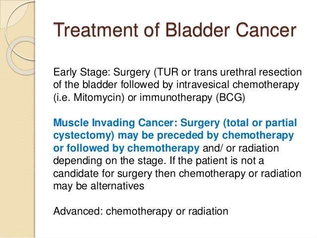 Treatment Options for Cancer of the Bladder